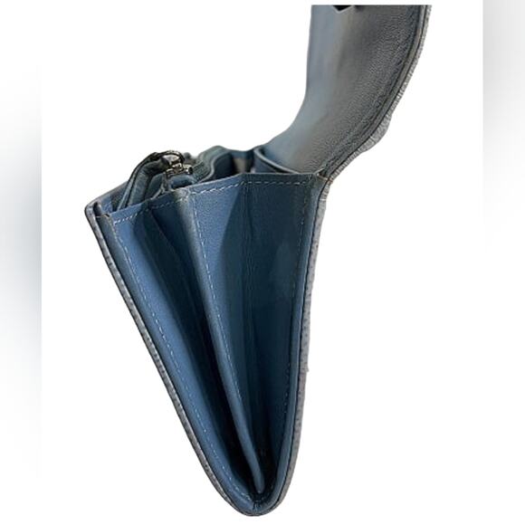 Chanel Powder Blue Logo Caviar Leather  Long Wallet - Picture 5 of 14